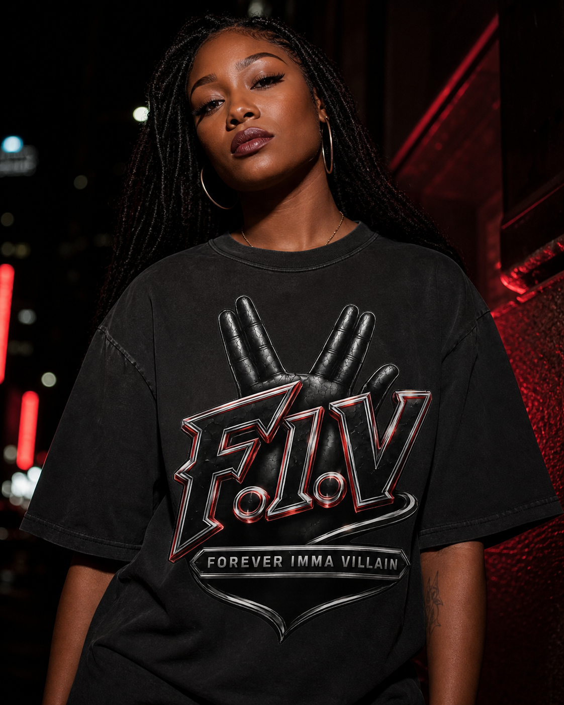 F.I.V. Crimson Edge Heavyweight Garment-Dyed Tee
