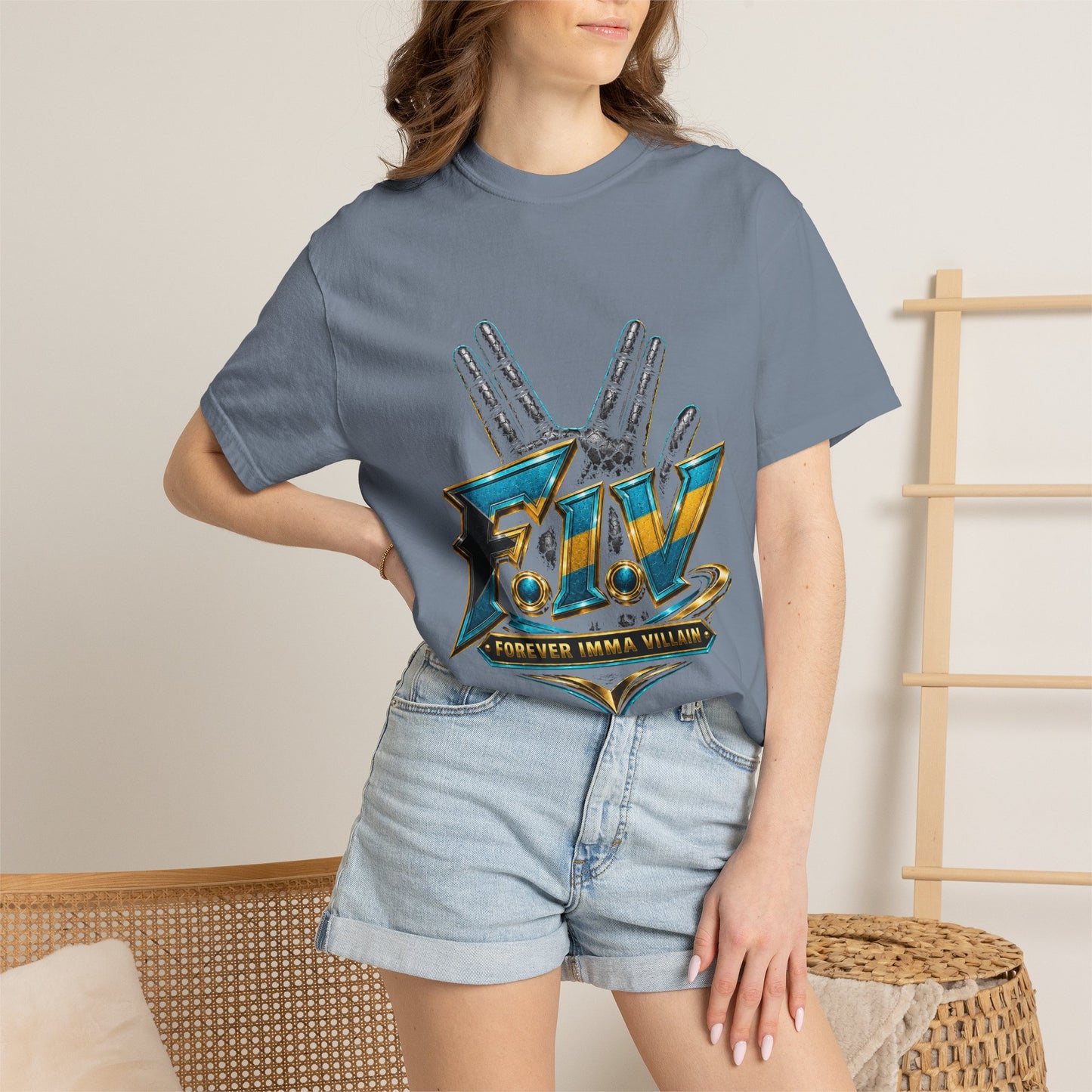 F.I.V. Island Gold Heavyweight Garment-Dyed Tee