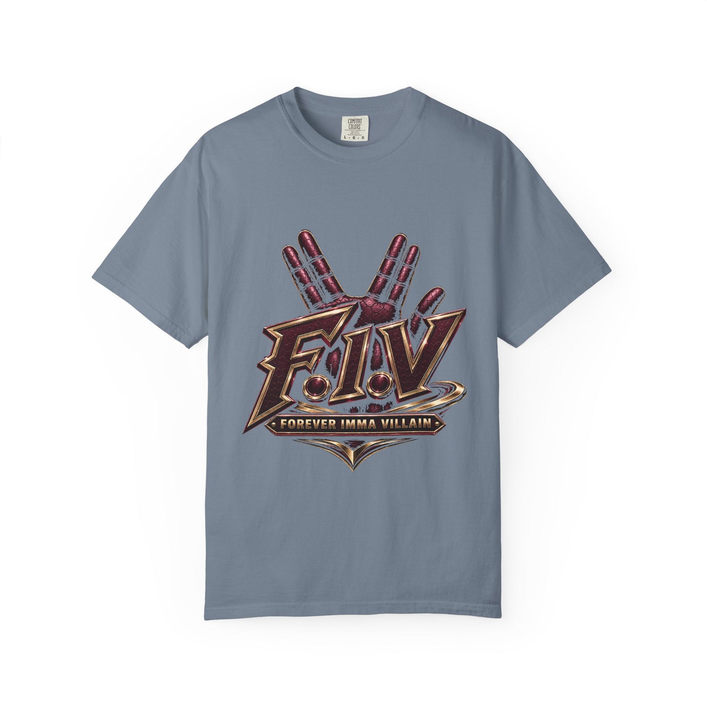 F.I.V. Burgundy Royalty Heavyweight Garment-Dyed Tee