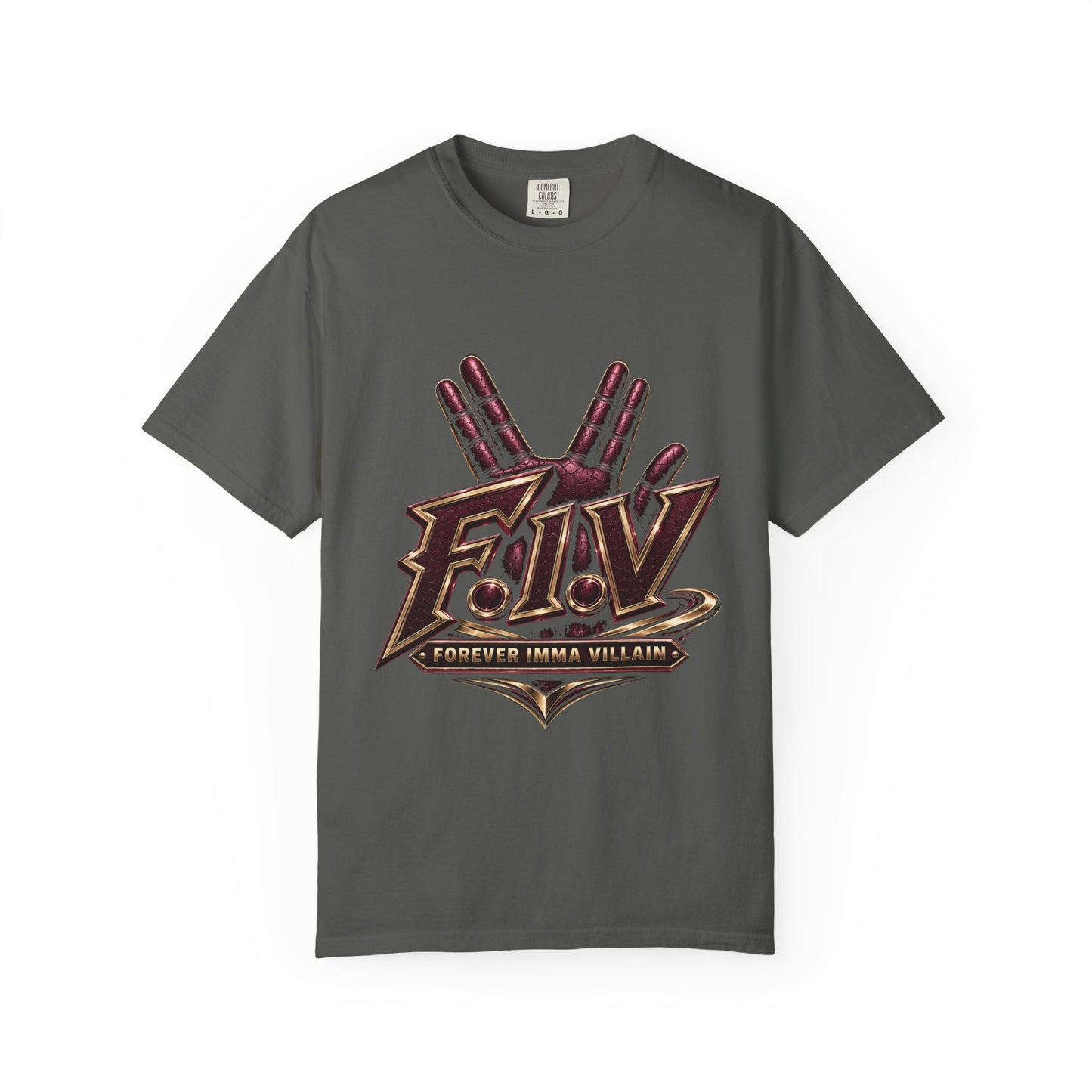 F.I.V. Burgundy Royalty Heavyweight Garment-Dyed Tee