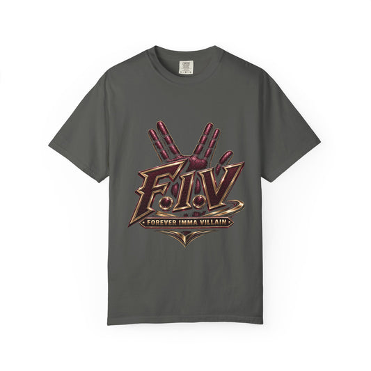 F.I.V. Burgundy Royalty Heavyweight Garment-Dyed Tee