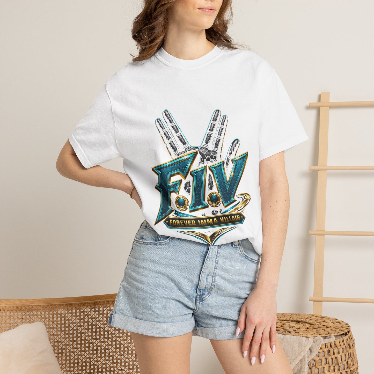 F.I.V. Aqua Crown Heavyweight Garment-Dyed Tee