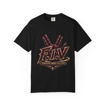 F.I.V. Burgundy Royalty Heavyweight Garment-Dyed Tee
