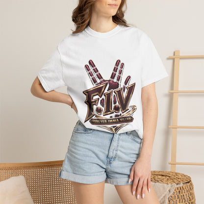 F.I.V. Burgundy Royalty Heavyweight Garment-Dyed Tee